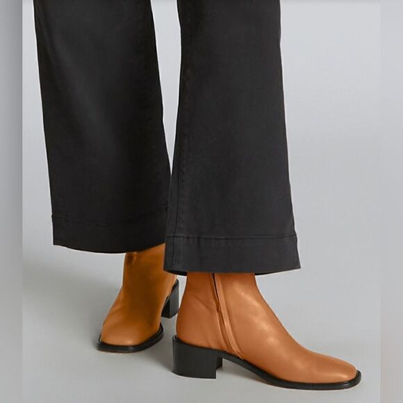 Everlane The City Leather Tan Ankle Neutral Bootie - Picture 1 of 14